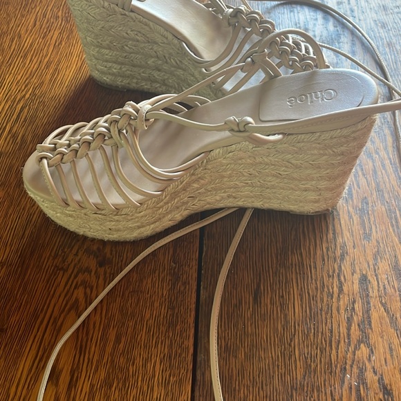 Chloe’ Wedge Sandals Size 38 - Picture 3 of 8